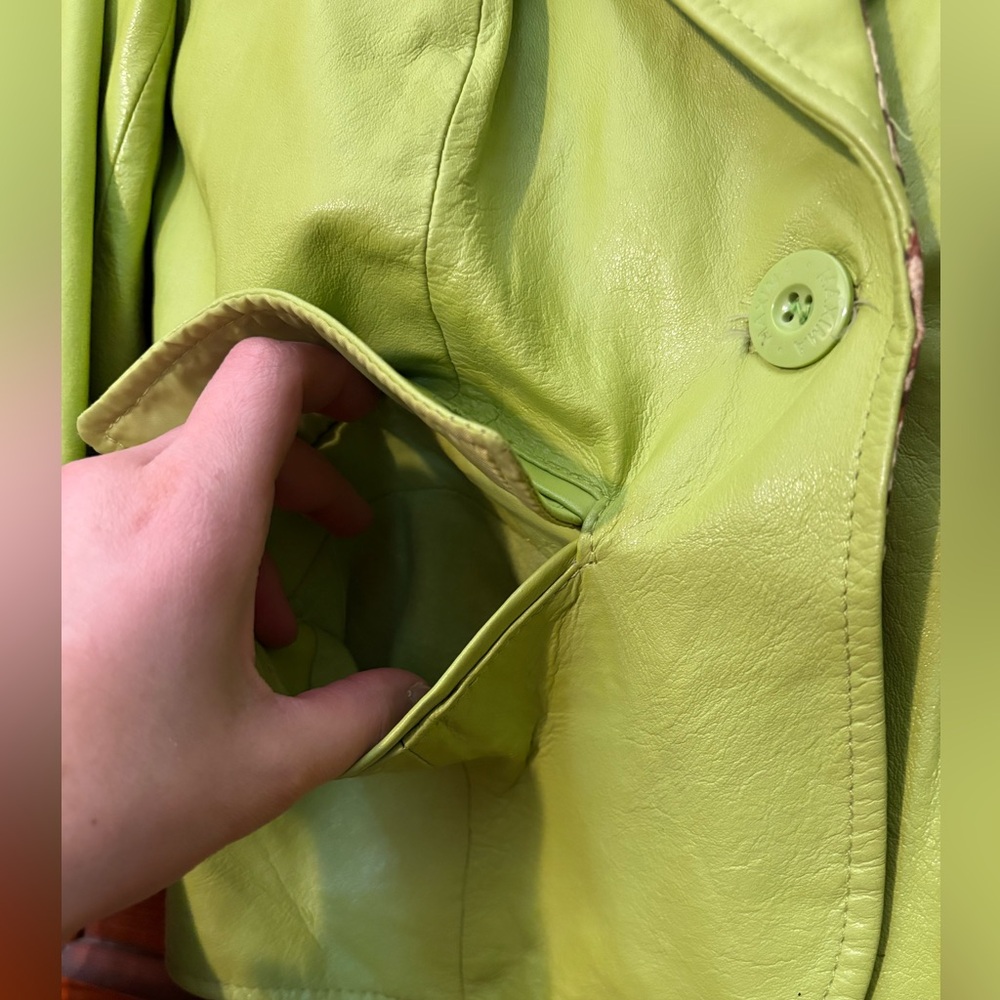Green Leather Jacket - image 4